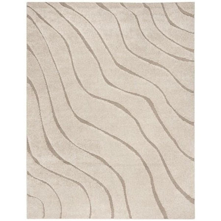 Safavieh Shag Large Rectangle Area Rug; Cream & Beige - 8 x 10 ft. SG472-1113-8